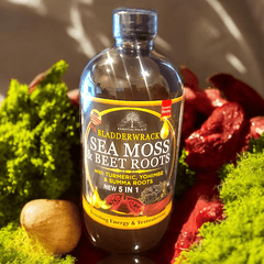 BLADDERWRACK SEA MOSS &, BEET ROOT WITH TURMERIC,YOHIMBE, &SUMMA ROOTS 5 IN 1