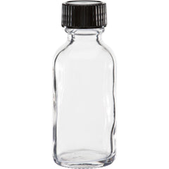 1oz BOSTON ROUND CLEAR GLASS BOTTLES