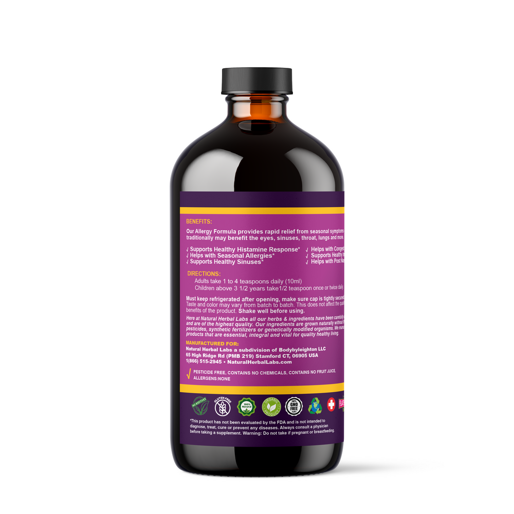 Allergy Relief (Antihistamine for Indoor/Outdoor/Seasonal Allergies) - 16oz