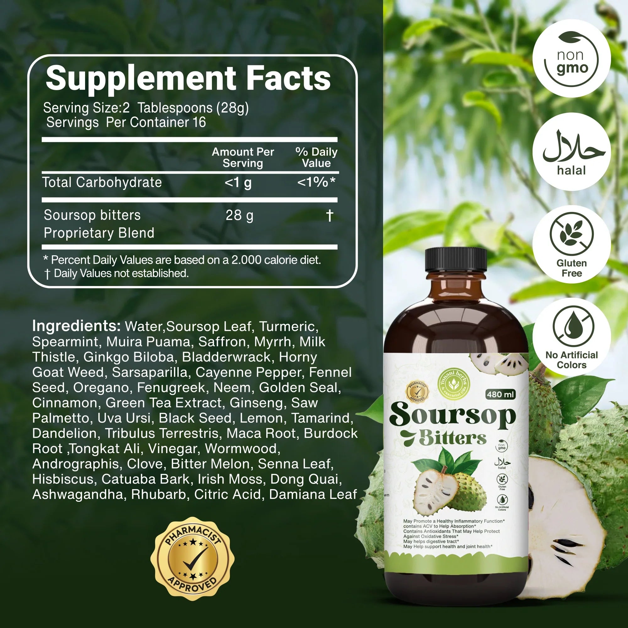 Soursop Bitters - 16oz