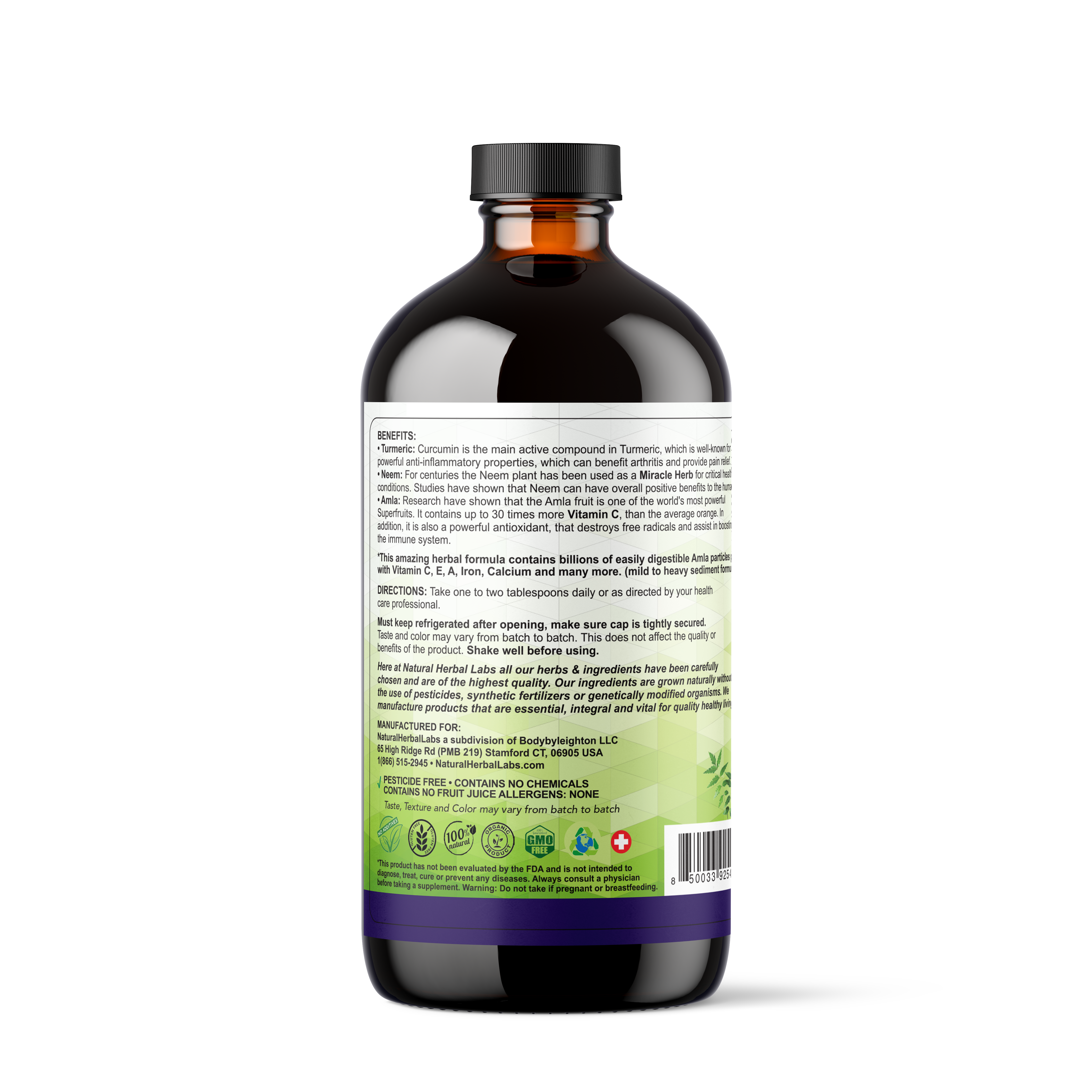 Super-C Turmeric with Amla, Neem & Astragalus: (*Extra Strength: 500mg Curcumin; 135mg Vitamin C)