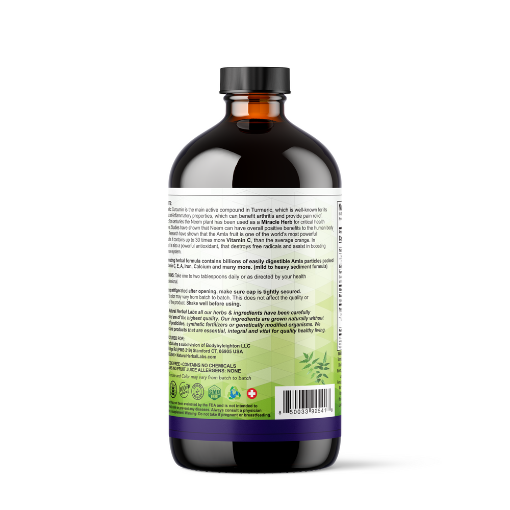 Super-C Turmeric with Amla, Neem & Astragalus: (*Extra Strength: 500mg Curcumin; 135mg Vitamin C)