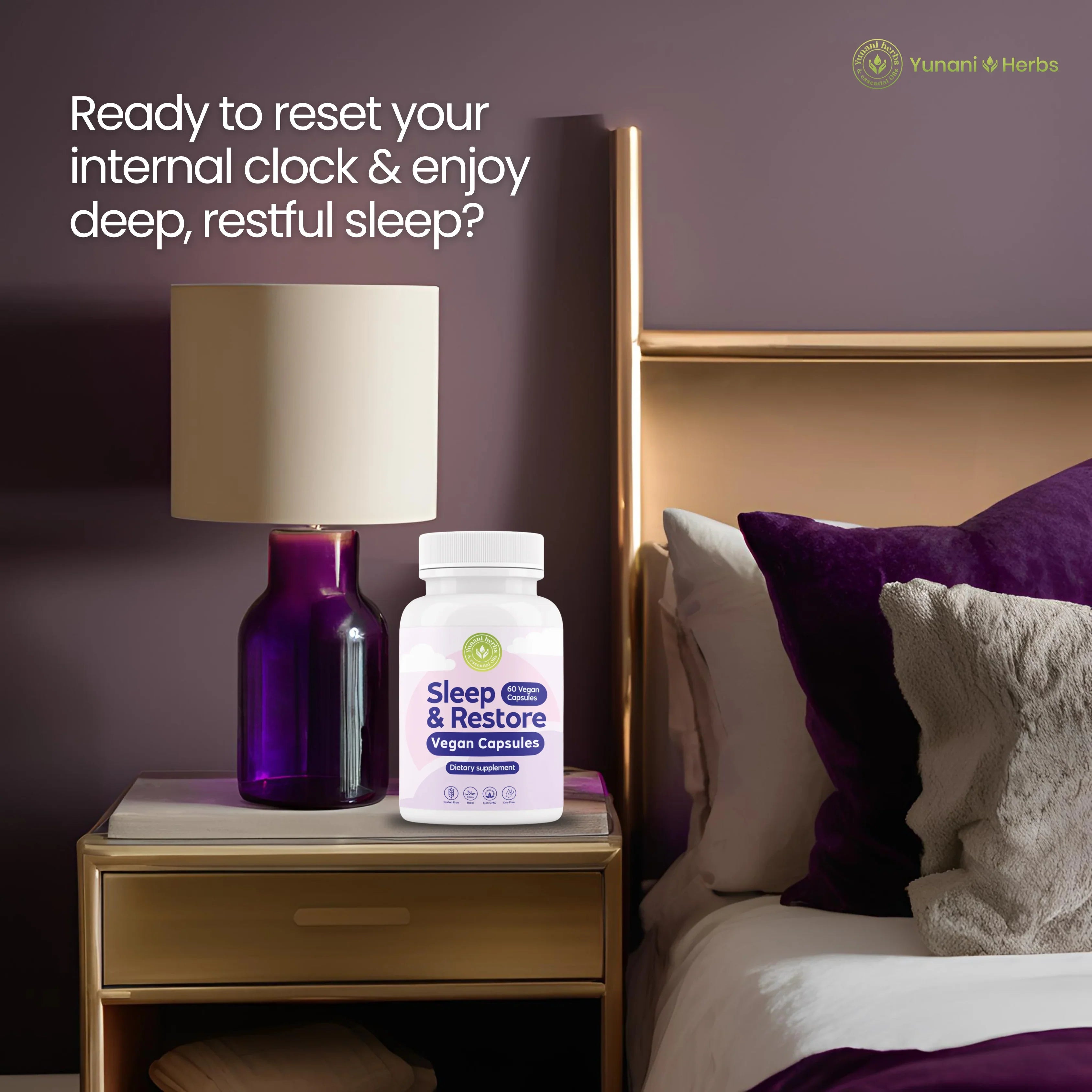 Yunani Herbs - Sleep & Restore Vegan Capsules