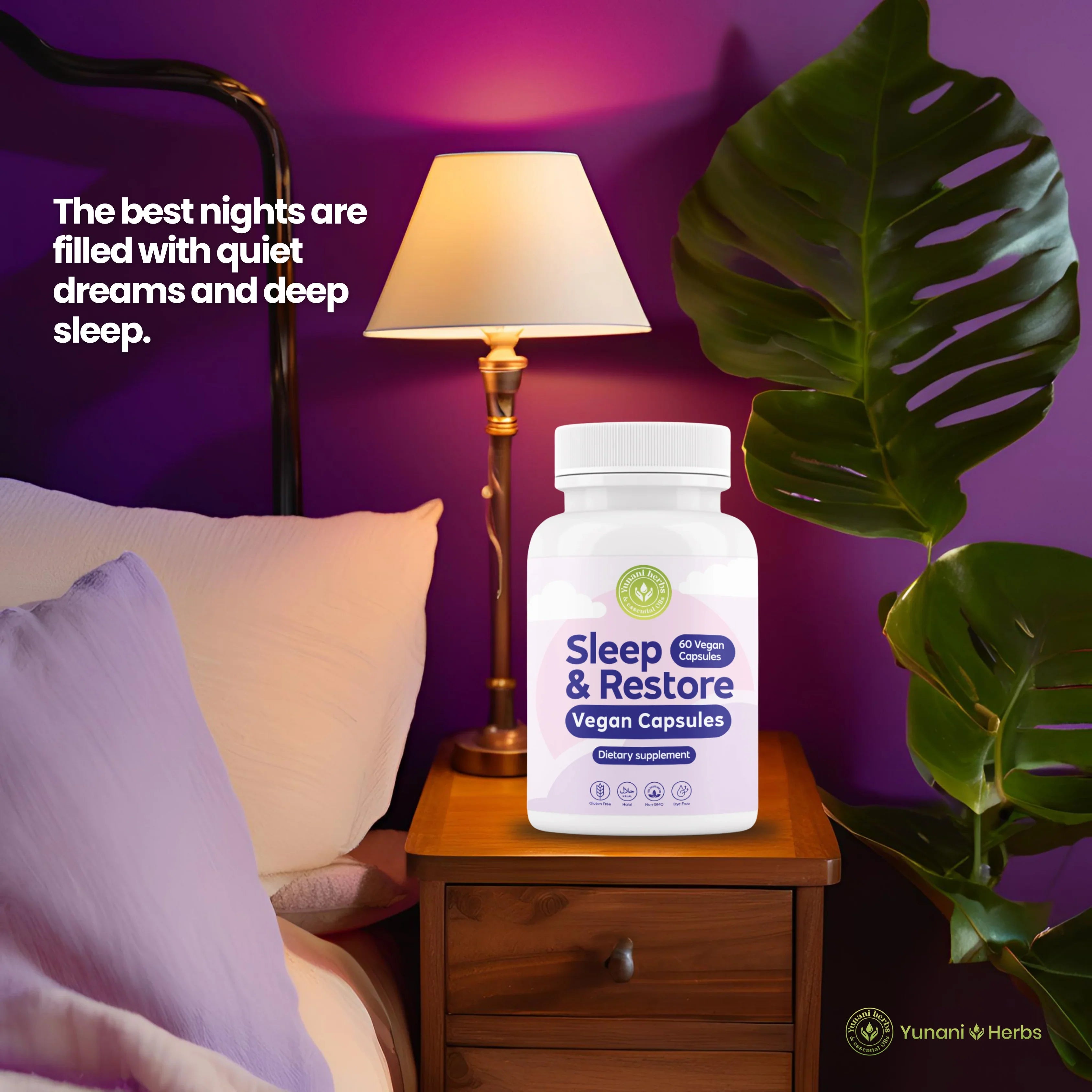 Yunani Herbs - Sleep & Restore Vegan Capsules