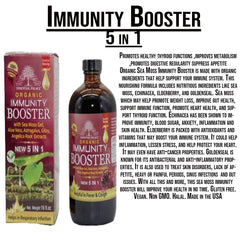 Organic Immunity Booster with SEA Moss Gel,Aloe Vera,Astragalus,GILOY,Angelica Roots EXTRACTS