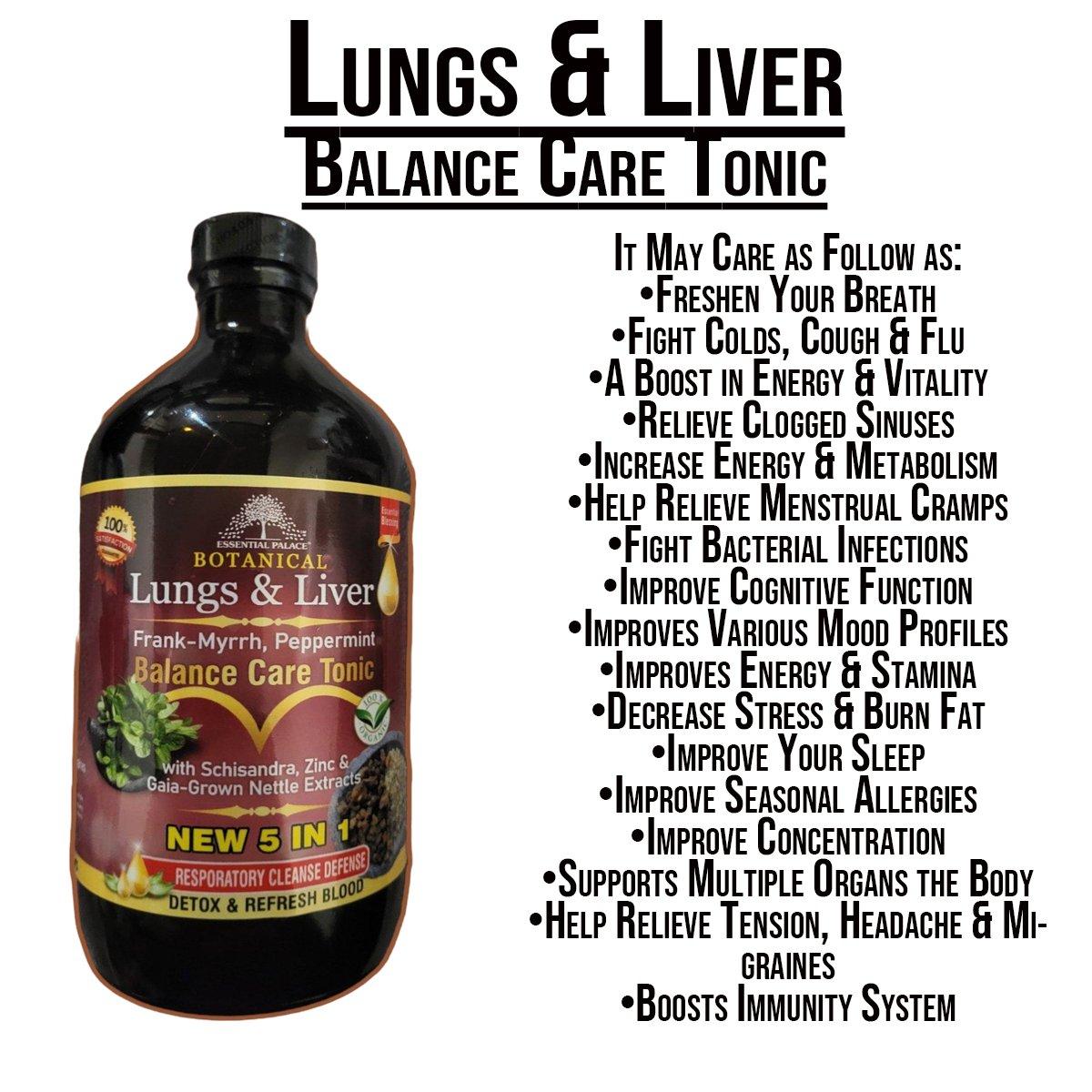 Lungs & Liver Balance Care Tonic (Frank-Myrrh ,Peppermint)Respiratory Cleanse Defense